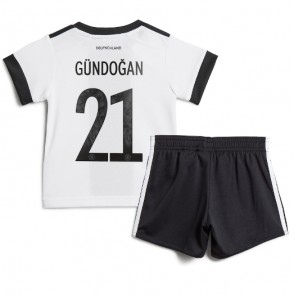 Německo Ilkay Gundogan #21 Dětské Domácí dres komplet MS 2022 Krátký Rukáv (+ trenýrky)